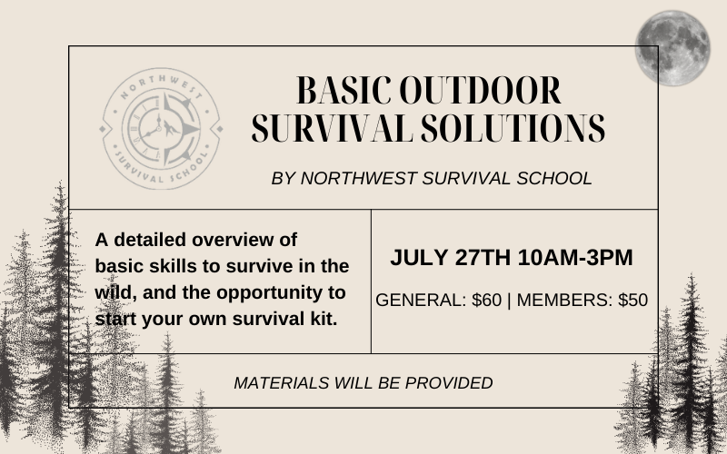 Outdoor survivalist workshop at The Oregon Garden